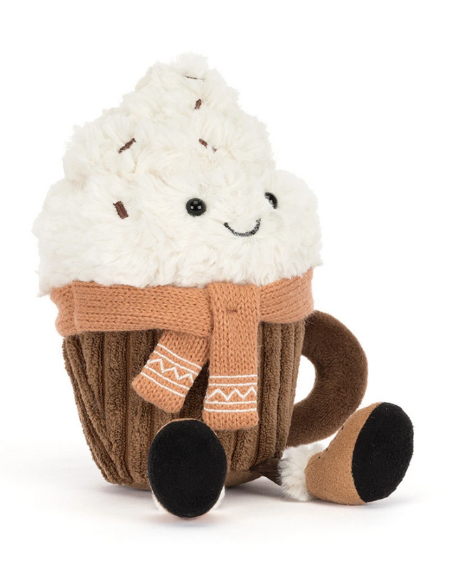 Jellycat Amuseables Scarffles Hot Chocolate Soft Toys in at Wrapsody