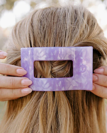 Teleties Lavender Mist Rectangle Flat Clip Medium Hair Accessories in at Wrapsody