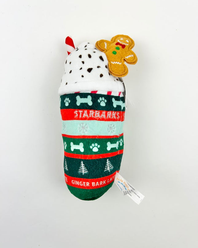 Starbarks Ginger Bark Latte Dog Toy Pet in  at Wrapsody