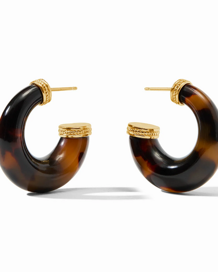 Julie Vos Madison Tortoiseshell Statement Hoop - Medium Earrings in  at Wrapsody