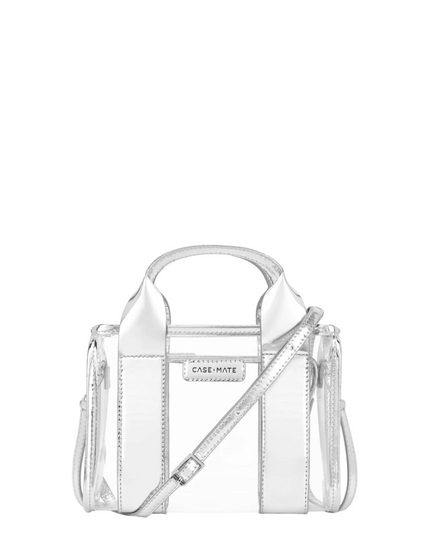 Case Mate Jelly Stadium Bag in Silver Chrome/Clear
