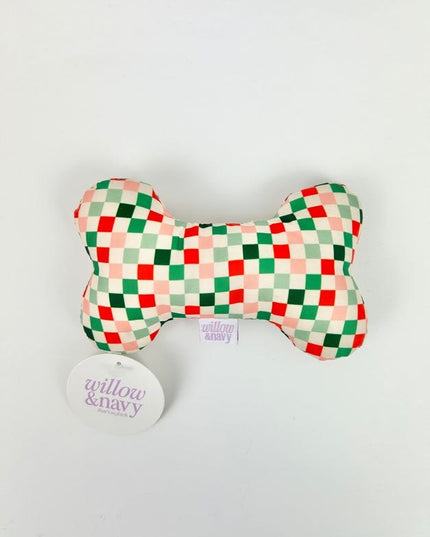 Christmas Gingham 6" Dog Toy