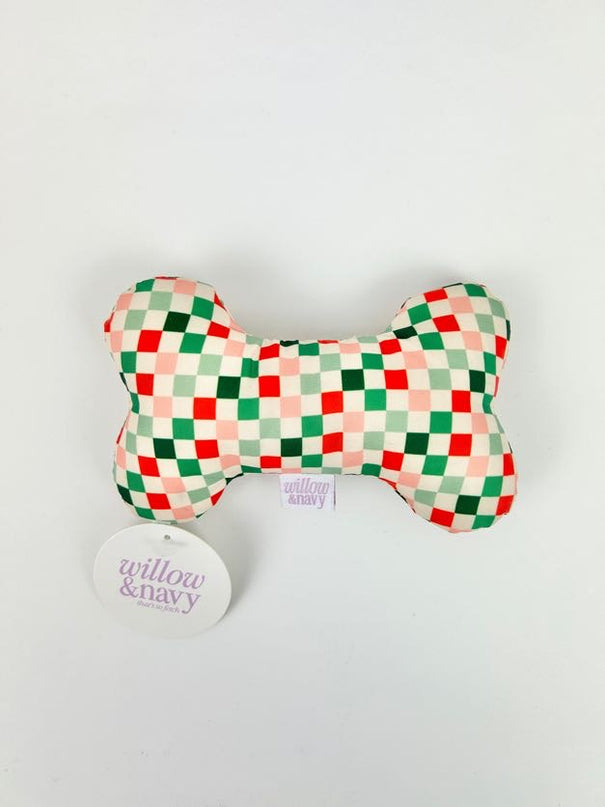 Christmas Gingham 6" Dog Toy