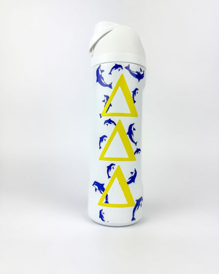 Sorority Flip-Top Water Bottle Greek in Delta Delta Delta at Wrapsody