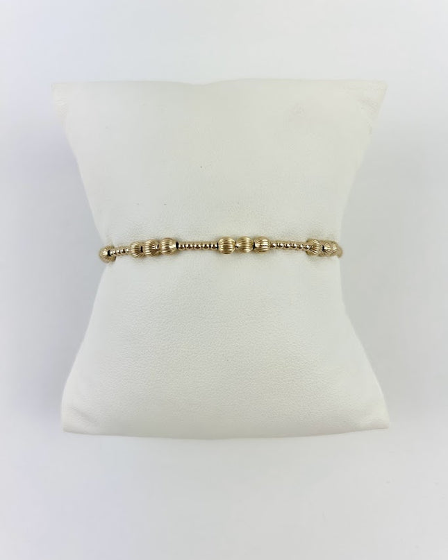 Enewton Gold Dignity Joy Pattern 4mm Bead Bracelet Bracelets in  at Wrapsody