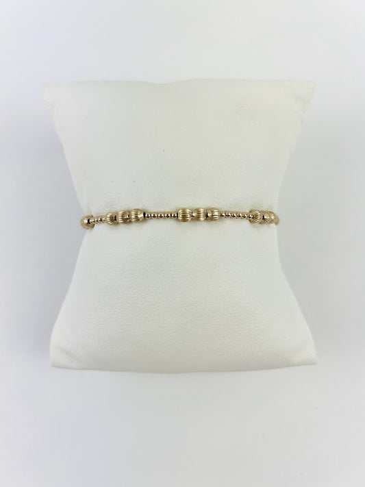Enewton Gold Dignity Joy Pattern 4mm Bead Bracelet Bracelets in  at Wrapsody