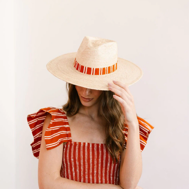 Palm Hemingway Stripe Hat Hair Accessories in  at Wrapsody