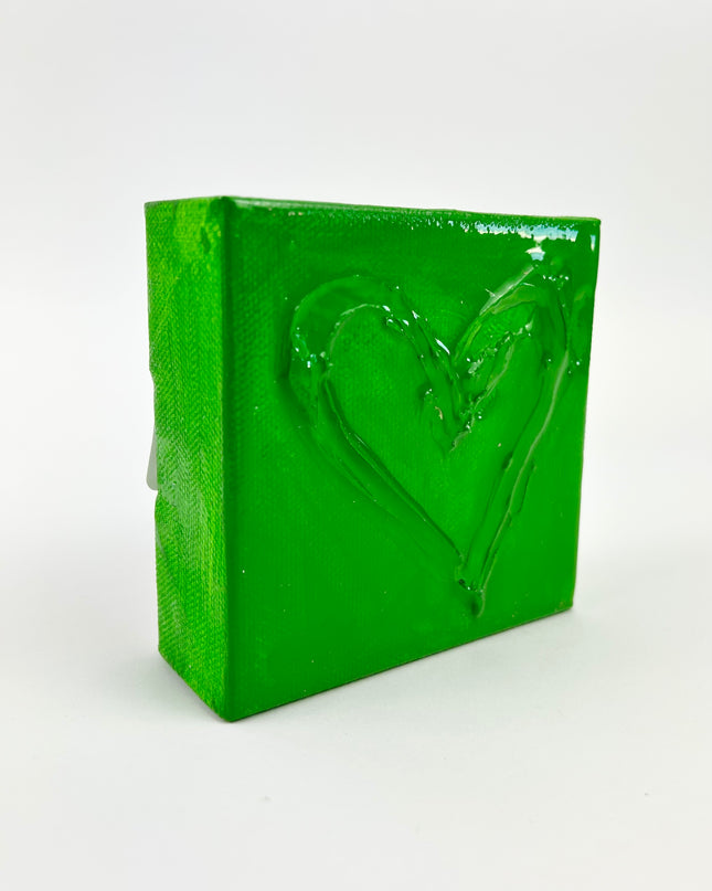 Kelly Green Mini Hearts Canvas Home Decor in  at Wrapsody