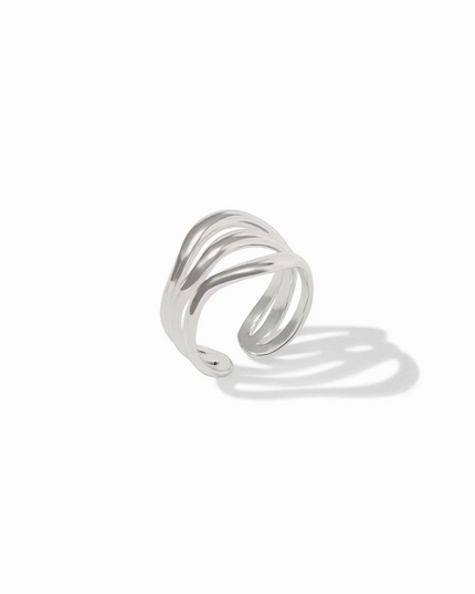Julie Vos Wave Ring in Silver Rings in at Wrapsody