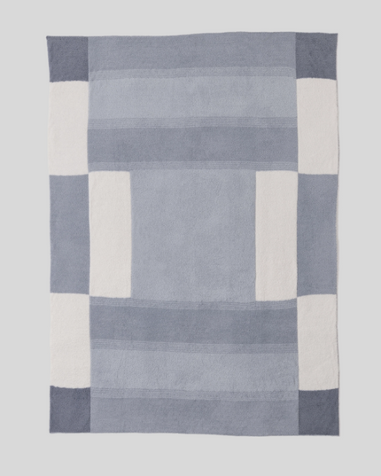 Barefoot Dreams Costa Block Moonwater Throw Blankets & Throws in at Wrapsody