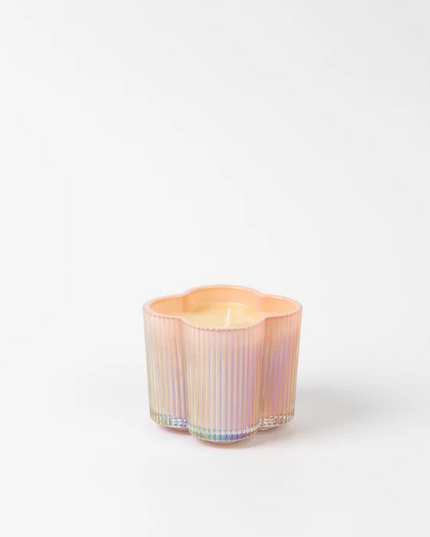 Sweet Grace Clover Ribbed Pink 7.2oz Candle Candles in at Wrapsody