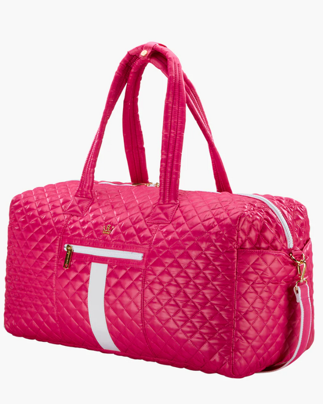 Oliver Thomas 24/7 Weekender Duffle Bright Rose Pink/White Stripe