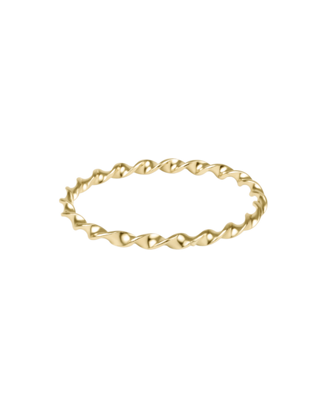 Enewton Classic Gold Twisted Thin Band Ring
