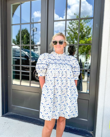 Aegean Bloom Mini Dress Dresses in XS at Wrapsody