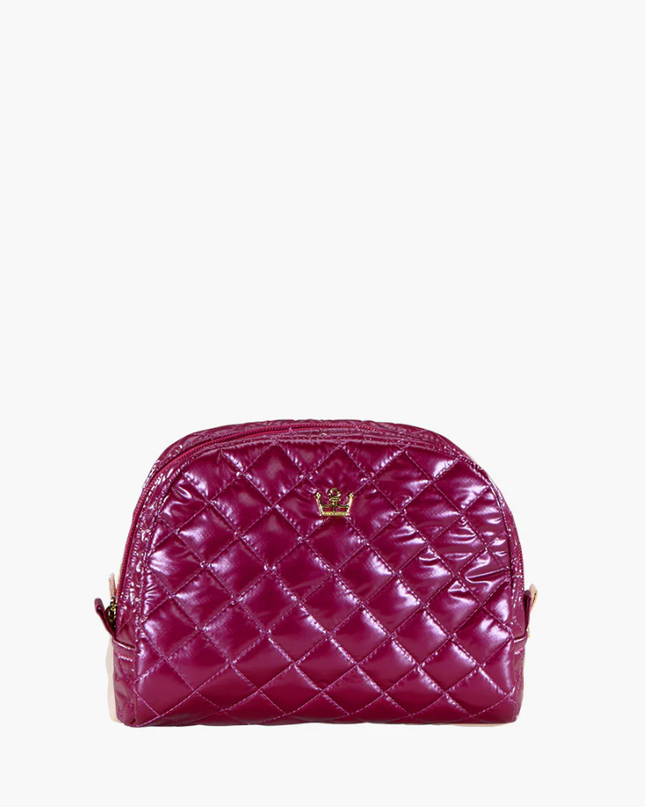 Oliver Thomas KST Cosmetic Medium - Raspberry Pink Metallic Travel Accessories in  at Wrapsody