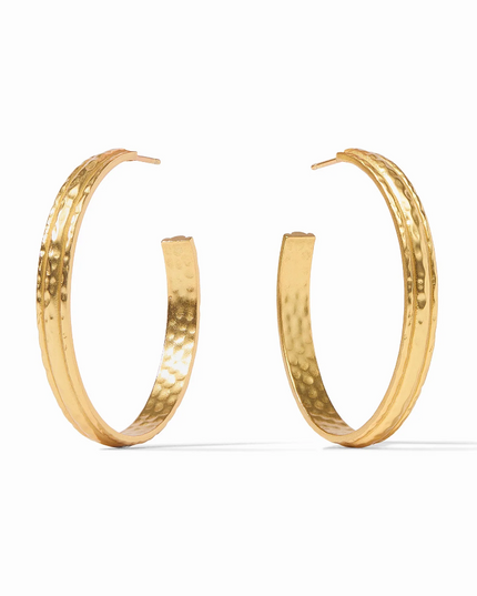 Julie Vos Madison Gold Hoops - Large Earrings in  at Wrapsody