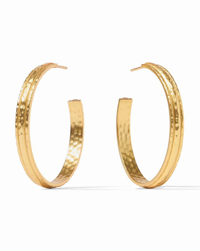 Julie Vos Madison Gold Hoops - Large Earrings in  at Wrapsody