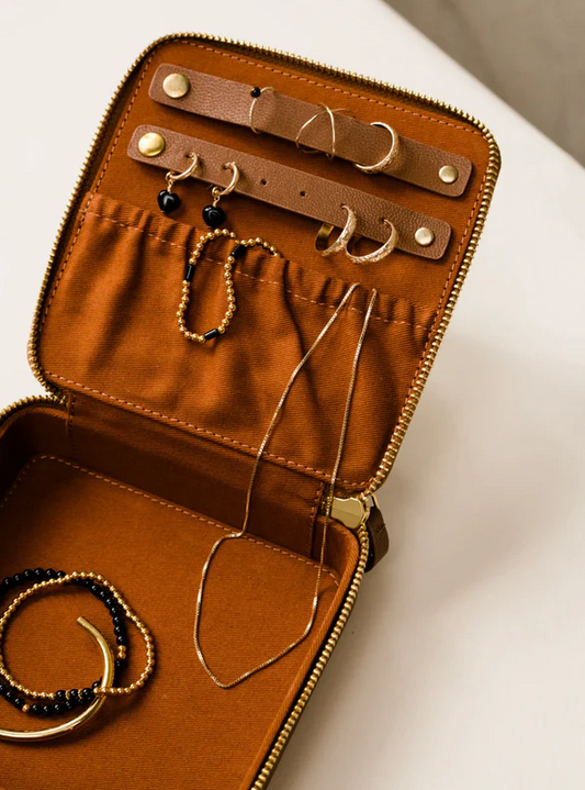 Noelle Jewelry Box - Whiskey Travel Accessories in  at Wrapsody