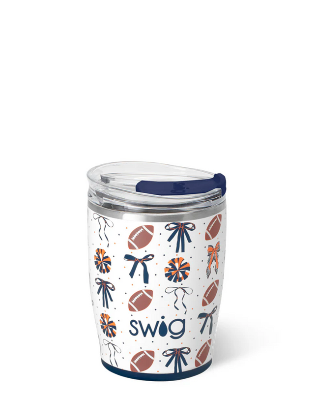 Swig 12oz Tumbler We've Got Spirit Navy/Orange Drinkware in at Wrapsody