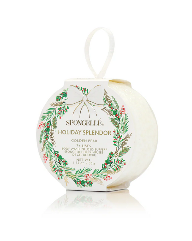 Spongelle Wreath Sponge Golden Pear Bath & Body in at Wrapsody