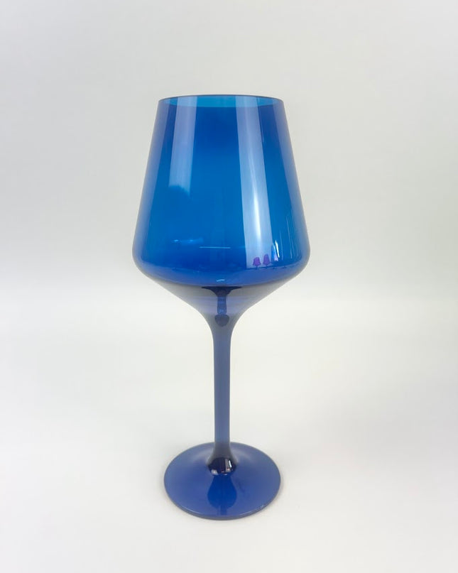 Shatterproof Stemmed Wineglass Blue Drinkware in  at Wrapsody