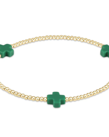 Enewton Signature Cross 2mm Bracelet Bracelets in Emerald at Wrapsody