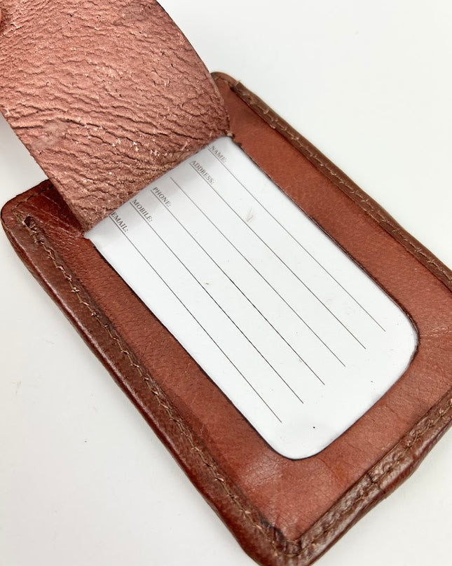 Leather Luggage Tag Assorted Travel Accessories in at Wrapsody