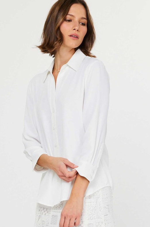 White Button Down Blouse