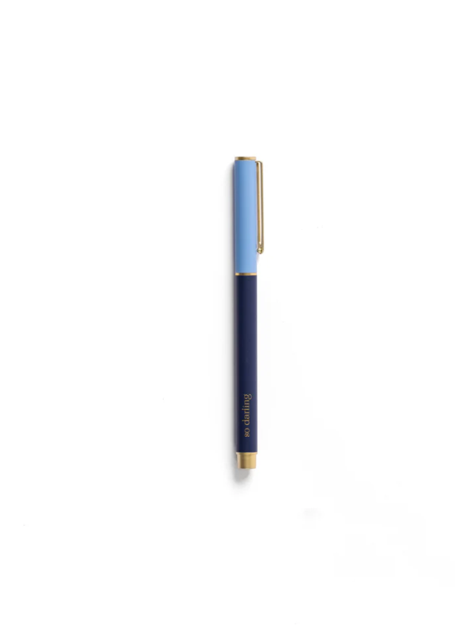 Pen Blue Colorblock Paper in  at Wrapsody