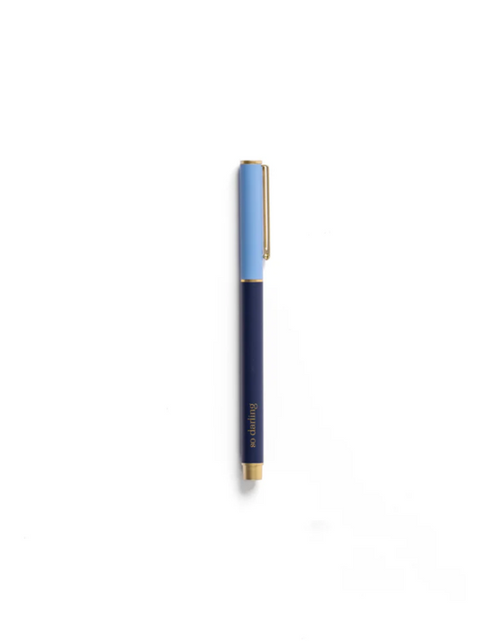 Pen Blue Colorblock Paper in  at Wrapsody