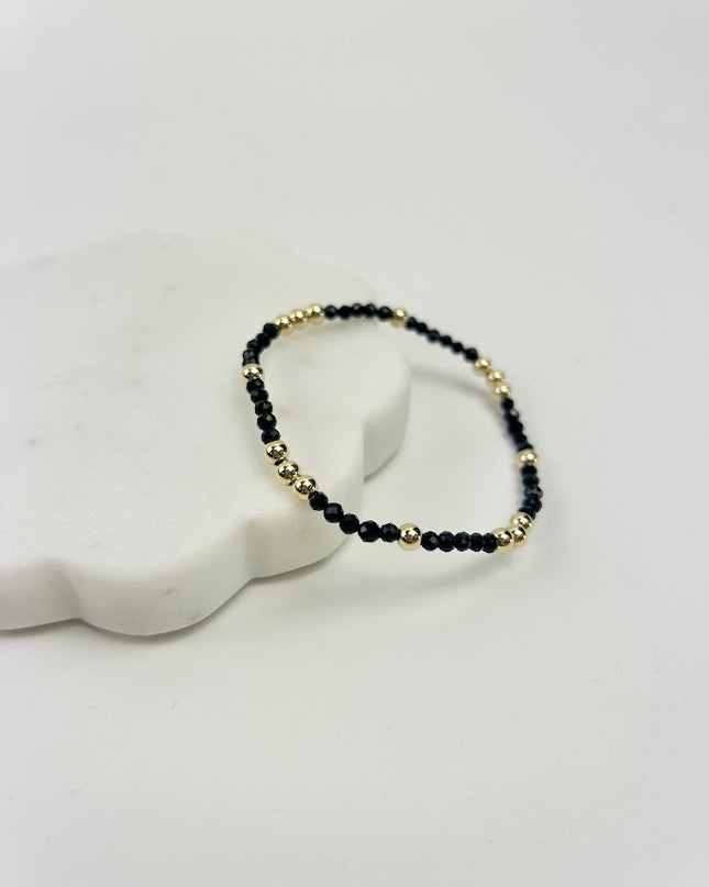 Enewton Worthy 3mm Bracelet - Faceted Onyx Bracelets in  at Wrapsody