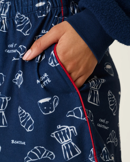 PJ Salvage Bonjour Babe Navy Shorts Loungewear in at Wrapsody