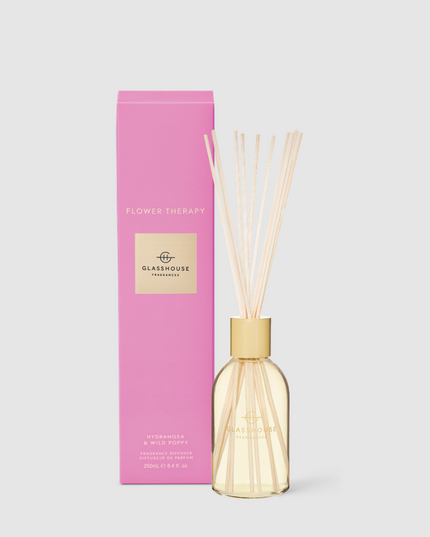 Glasshouse Diffuser 8.4oz Flower Therapy Scents in at Wrapsody