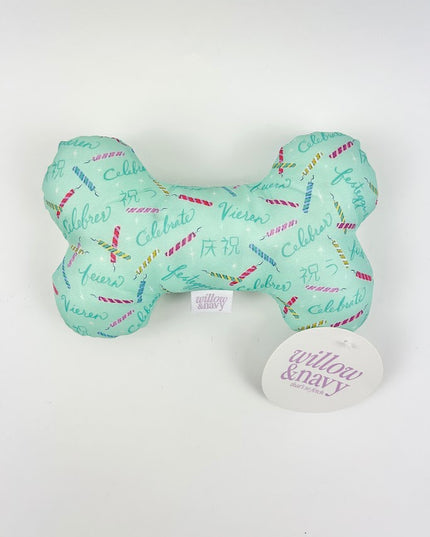 Celebrate Bone 9" Dog Toy Pet in  at Wrapsody