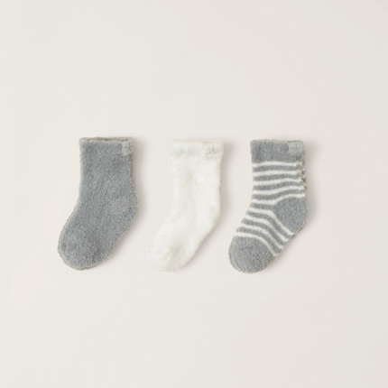 Barefoot Dreams Infant Socks Set of 3 - Moonbeam Pearl Baby in  at Wrapsody