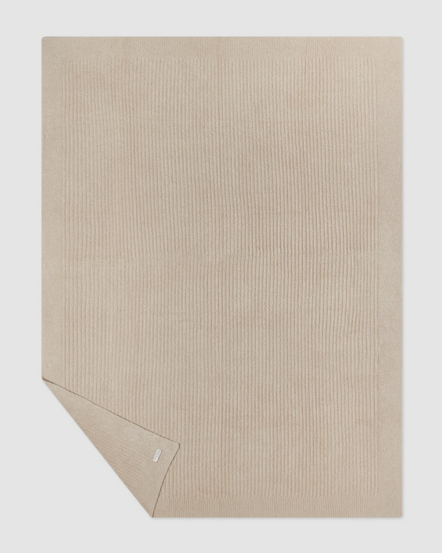 Barefoot Dreams CozyChic Ribbed Lite Throw Stone Blankets & Throws in at Wrapsody