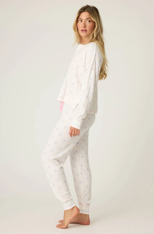 PJ Salvage Ski Jammie Classics Ivory Set Loungewear in at Wrapsody