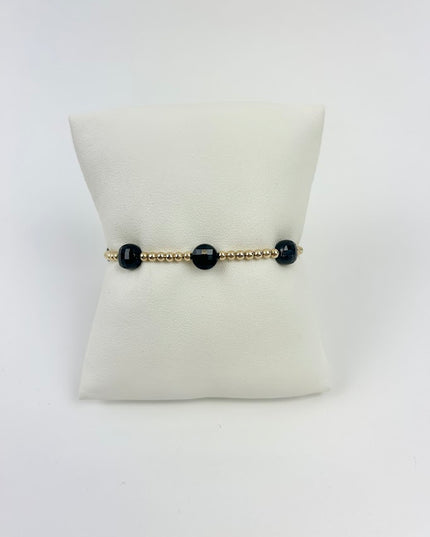 Enewton Admire 3mm Bracelet - Faceted Onyx Bracelets in  at Wrapsody