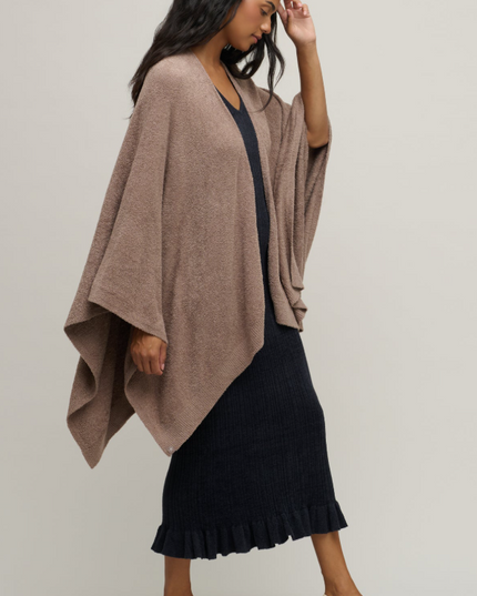 Barefoot Dreams CozyChic Weekend Wrap Sable Loungewear in at Wrapsody