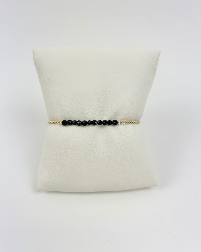 Enewton Bliss 2mm Bracelet - Faceted Onyx Bracelets in  at Wrapsody