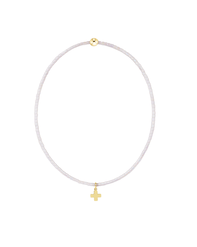 Enewton Hope Classic Signature Cross Charm Bracelet Silky White Bracelets in at Wrapsody