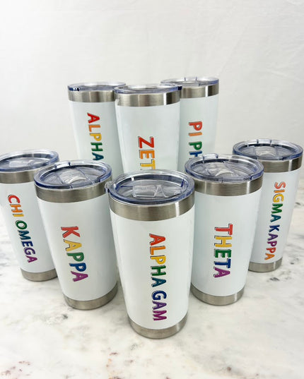 Travel Coffee Tumbler (Final Sale) Greek in  at Wrapsody