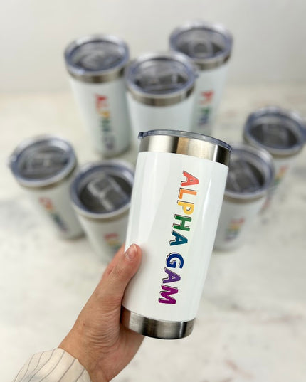 Travel Coffee Tumbler (Final Sale) Greek in  at Wrapsody