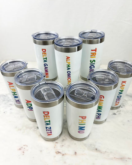 Travel Coffee Tumbler (Final Sale) Greek in  at Wrapsody