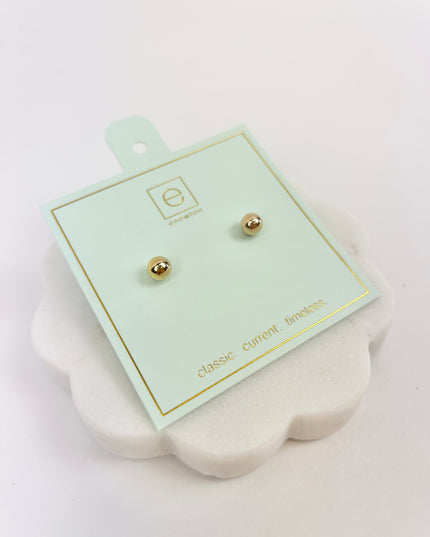 Enewton 6mm Ball Stud Gold Earrings in  at Wrapsody