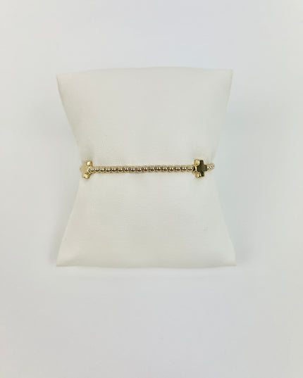 Enewton Signature Cross 3mm Bracelet - Gold Bracelets in  at Wrapsody