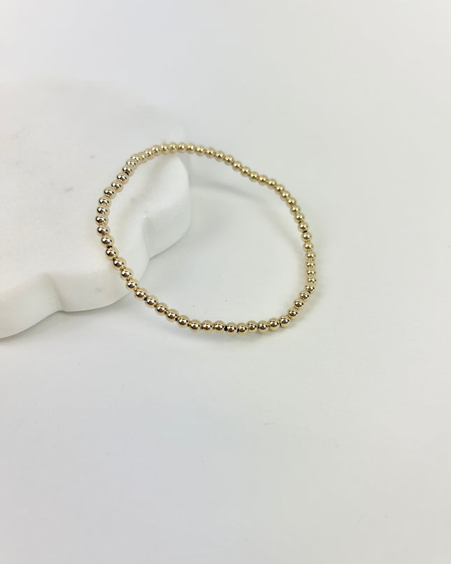 Enewton Classic Gold 3mm Bead Bracelet Bracelets in  at Wrapsody