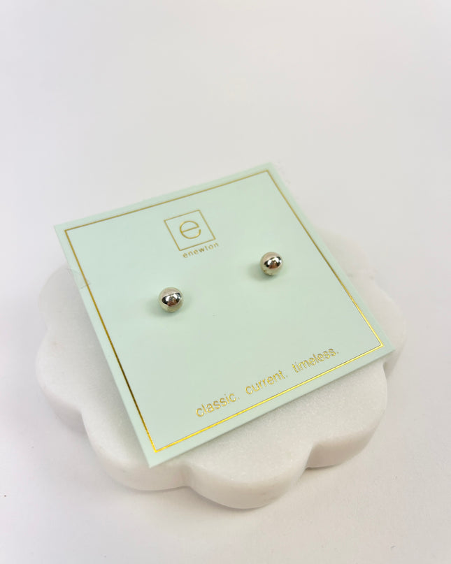 Enewton 6mm Ball Stud Sterling Silver Earrings in  at Wrapsody