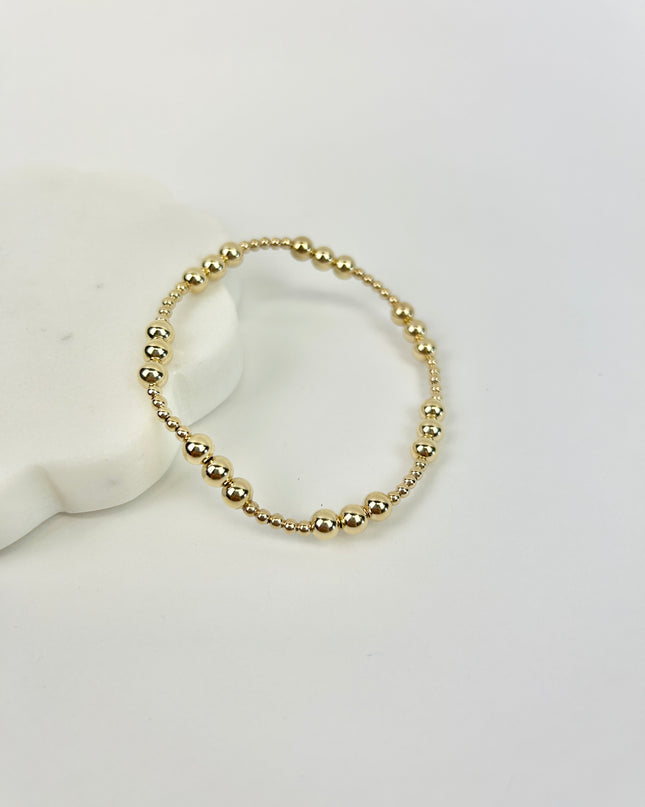 Enewton Gold Classic Joy Pattern 5mm Bead Bracelet Bracelets in  at Wrapsody