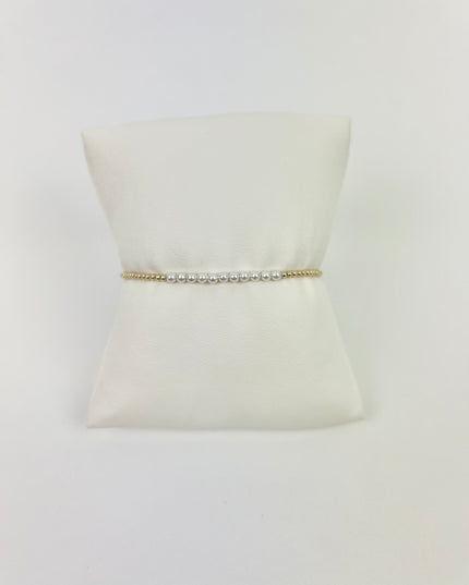 Enewton Bliss 2mm Gold Bracelet Bracelets in Pearl at Wrapsody